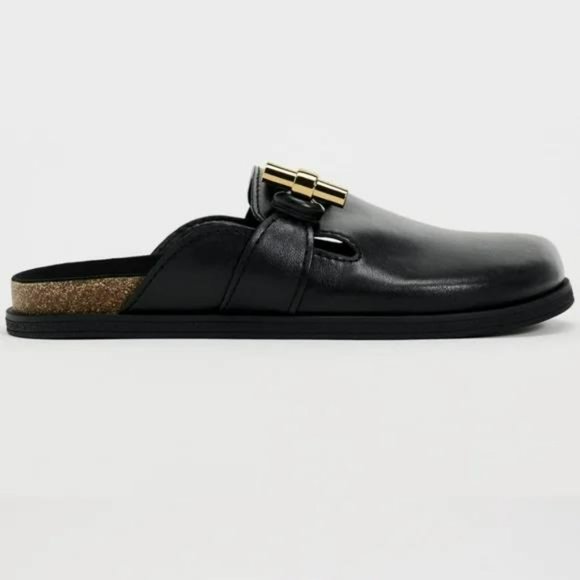 ZARA FLAT BUCKLED CLOGS - Picture 6 of 7